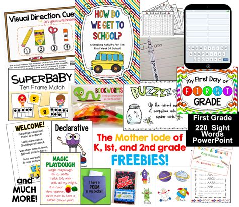 The Mother Lode Of Freebies For K 1st And 2nd Grades Common Core