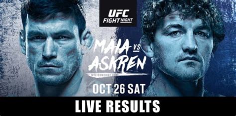 Ufc On Espn Live Results Maia Vs Askren From Singapore