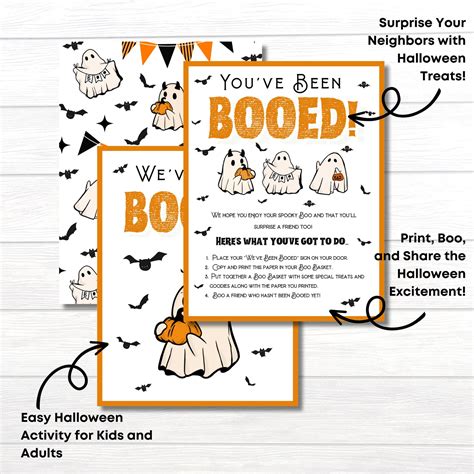 Youve Been Booed Printable Halloween Printable Halloween Trick Or Treat Sign Neighborhood