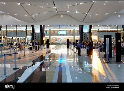 Entrance, departure hall, check in, O R Tambo International Airport, Johannesburg, South Africa ...