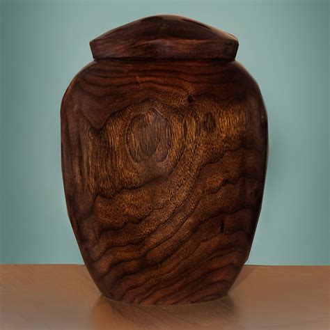 Hand Turned Walnut Wood Cremation Urn