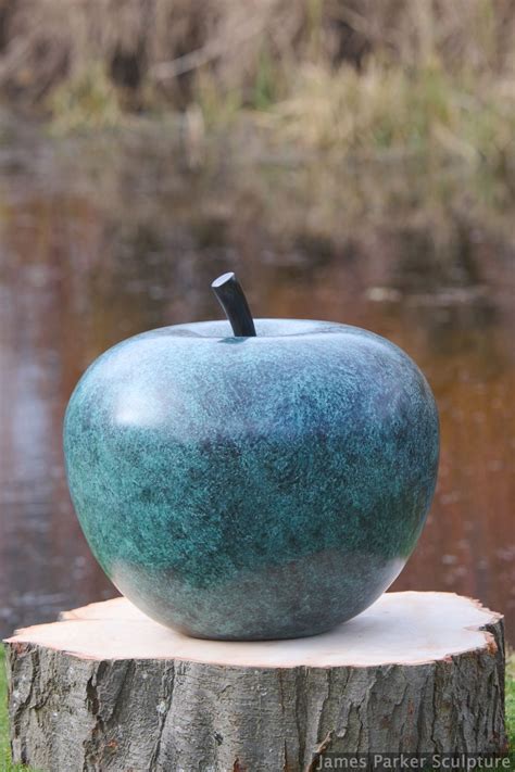 Handcrafted Bronze Apple Sculpture By James Parker