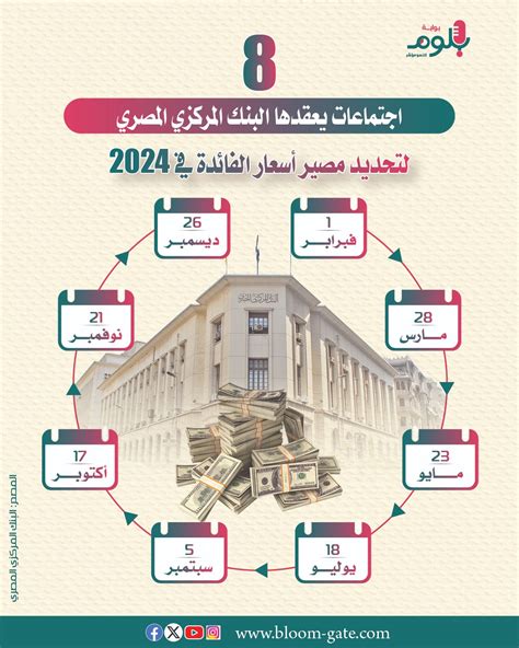 بوابة بلوم 8 اجتماعات يعقدها البنك المركزي المصري لتحديد مصير أسعار