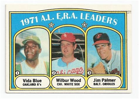 Topps Era Leaders Wilbur Wood Vida Blue Wilbur Jim Palmer