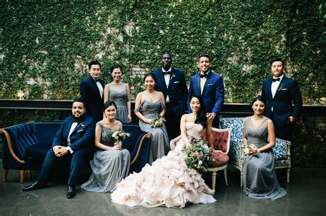 The Bride Wore a Stunning Blush Dress at this Industrial Modern Wedding | Family wedding photos ...