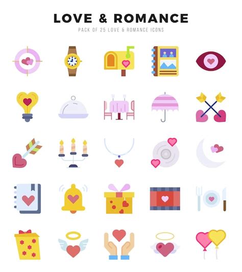 Premium Vector Simple Set Of Love Romance Related Vector Flat Icons