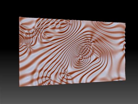 Flow 6371 Wavy 3D Relief For CNC Milling 3D Model 3D Printable CGTrader