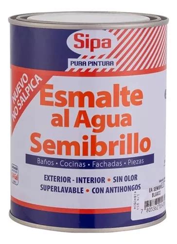 Esmalte Al Agua Antihongos Galón Sipa Blanco 100 Lavable Cuotas sin