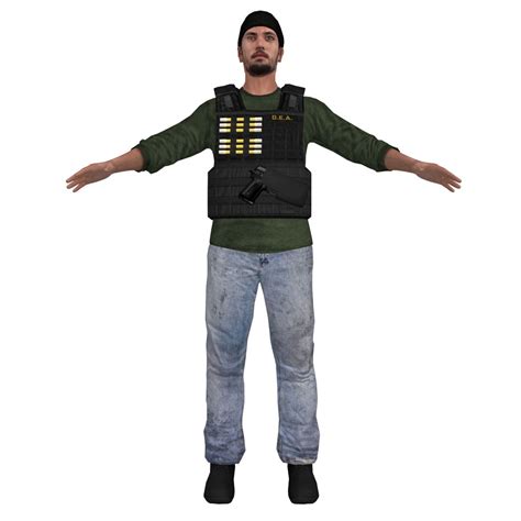 DEA Agent 3 LOD2 Rigged 3D Model $109 - .max .fbx - Free3D