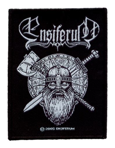 Ensiferum Official Woven Patch Sword And Axe Sew On Ensiferum Patch