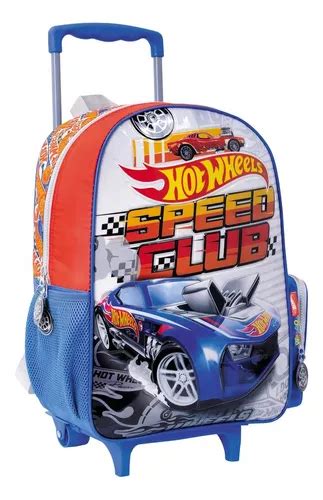 Mochila Hot Wheels Speed Club Con Carro Azul Mercadolibre