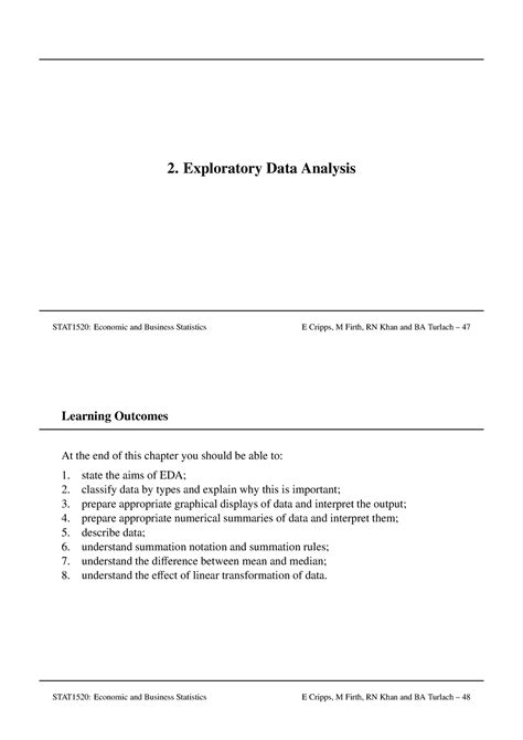 2 Exploratory Data Analysis 2 Exploratory Data Analysis Stat1520