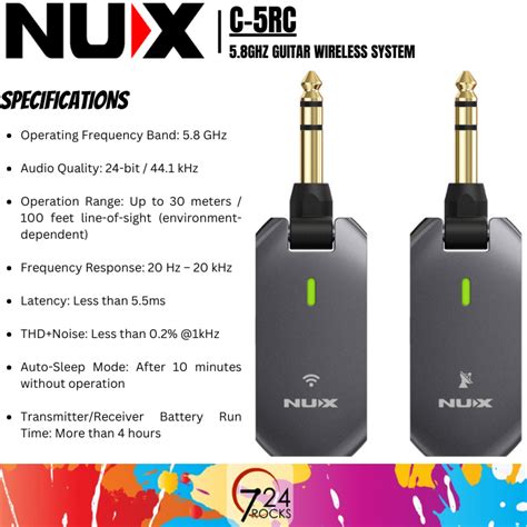 Nux Wireless System Nux C Rc Ghz Guitar Wireless System Transmitter