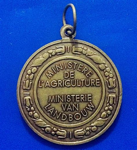 Medaille Ministere De L Agriculture Ministerie Van Landbouw