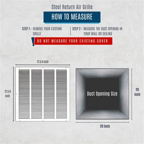 snapklikcom  pack fits  duct opening steel return air grille