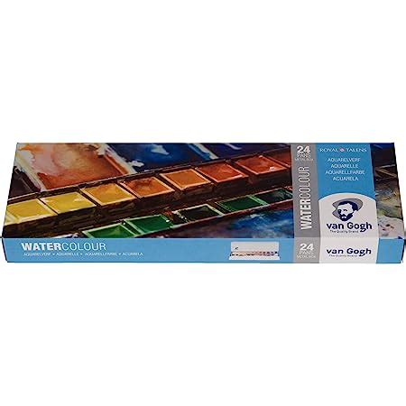 Van Gogh Artists Watercolour Paint Half Pan Metal Box Set Inc Brush