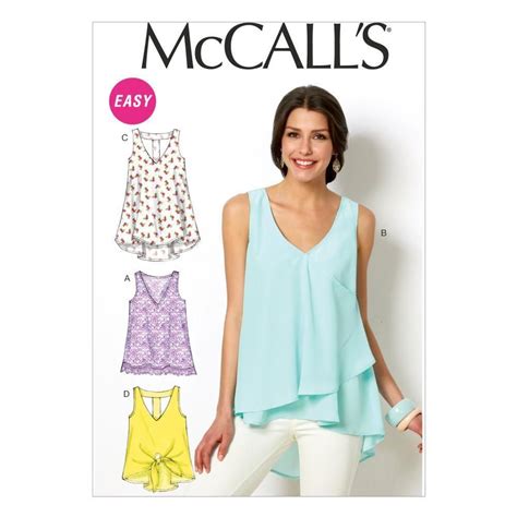 McCall S Pattern M6960 Misses Tops Tunics With Images Tunic