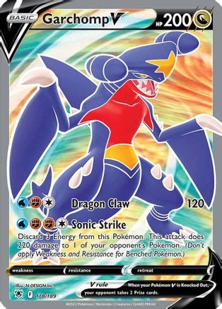 Garchomp V Full Art SWSH10 Astral Radiance Pokemon