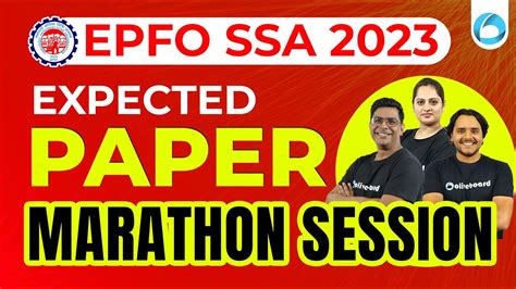 Epfo Ssa Expected Paper Epfo Ssa Marathon Class Epfo Ssa