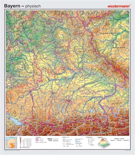 Bayern Physisch Politisch 5601160 • Geographie Karten