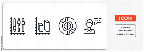 Set Of User Interface Outline Icons Thin Line Icons Included Box Plot