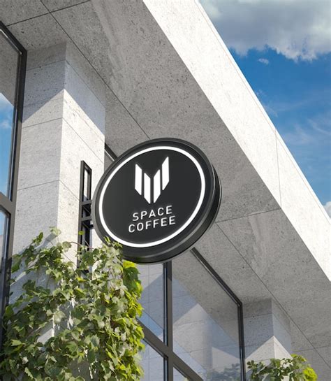 Premium PSD Logo Mockup On Facade Or Storefront