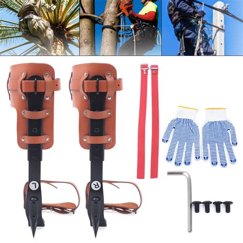 Tree Climbing Spike Set Pole Climbing Spurs Steel Climber Gaffs W