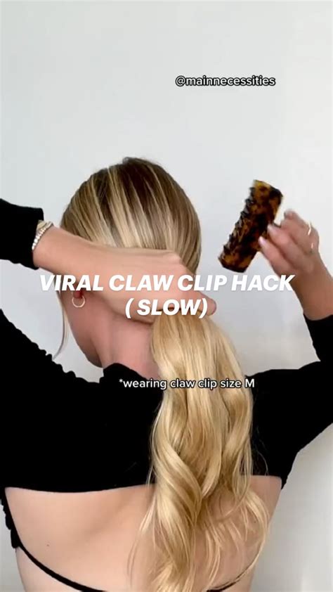 Viral Claw Clip Hack Slow Bun Hairstyles For Long Hair Thick Hair