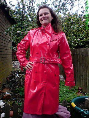 Topshop Vive Le Rouge Vinyl Photos Mode Pluie Imperm Able