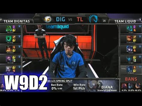 Dignitas Vs Team Liquid S5 NA LCS Spring 2015 Week 9 Day 2 DIG Vs