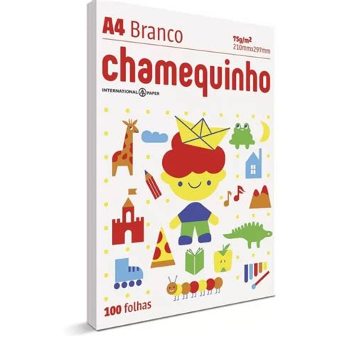 PAPEL CHAMEQUINHO A4 BRANCO 100FLS