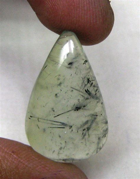 21 50 CTS NATURAL PREHNITE CABOCHON PEAR SHAPE LOOSE GEMSTONE A 5727 EBay