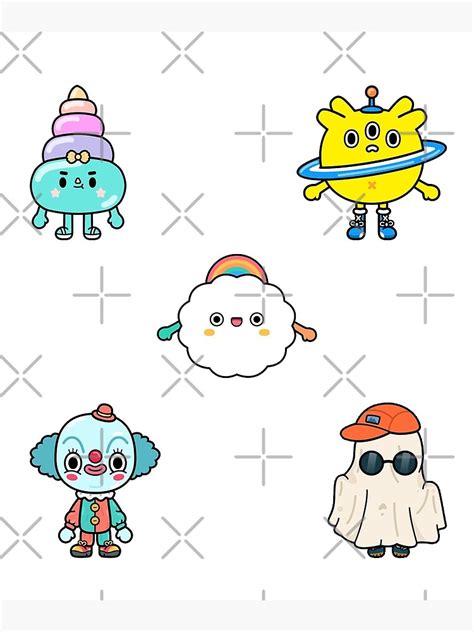 Funny Toca Boca Characters Pack Poster For Sale By Pocapo Redbubble