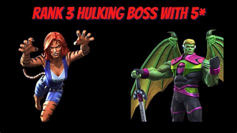 Mcoc Hulkling War Boss Solo With 5 Tigra Youtube