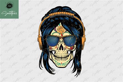 Cool Girl Sugar Skull Day Of The Dead Graphic By Smoothies Art · Creative Fabrica