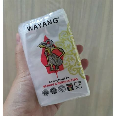 Jual Plastik PP Bening Wayang Uk 6x10 Cm Kantong Kemasan Kue Isi