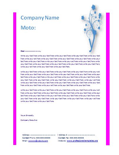 Free Business Letterhead Template | Professional Word Templates