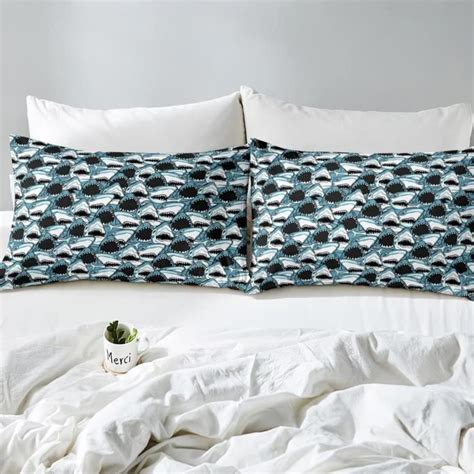 Shark Housse De Couette La Mer Sea Animaux Parure De Lit 140X200Cm Sea