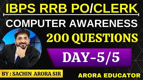 Ibps Rrb Poclerk Computer Awareness Best 200 Questions Day 55