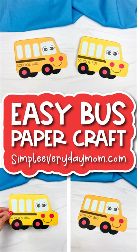 Back To School Bus Craft Wfree Printable Template