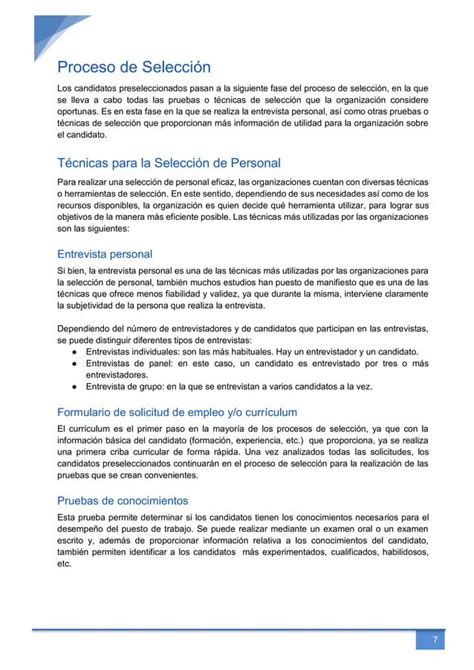 Gestiones Administrativas Proceso De Seleccion Personal PDF