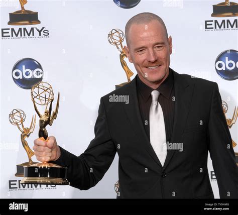 Bryan Cranston holds his Emmy for outstanding lead actor in a drama series for his work on ...