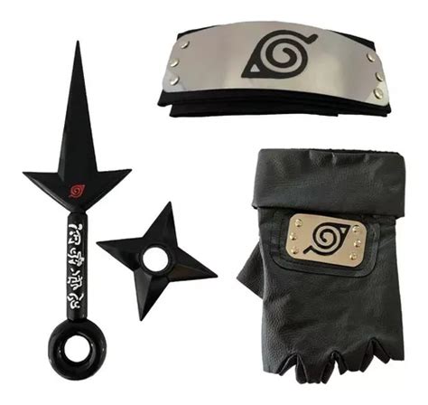 Kit Bandana Naruto Aldeia Da Folha E Luva De Couro Kakashi