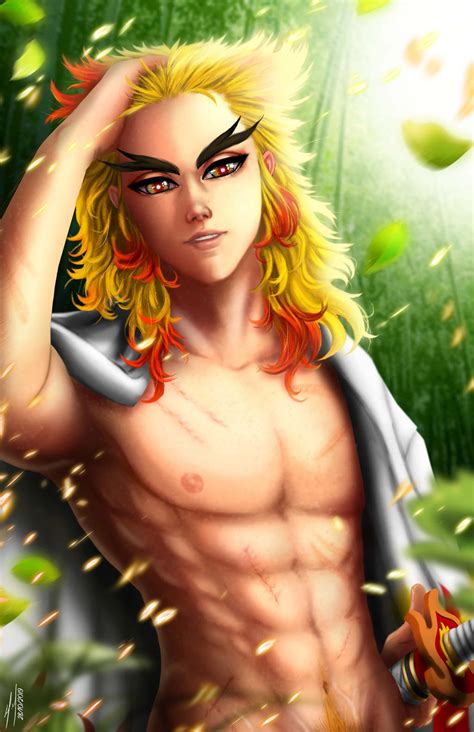 Sexy Rengoku Fan Art Kimetsu No Yaiba By Dianaefs On Deviantart