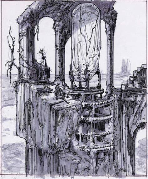 Obelisk01 | Concept art, Architecture sketch, Post apocalyptic art