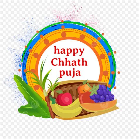 Gorgeous Happy Chhath Puja Vegetable And Fruit Illustration Gorgeous