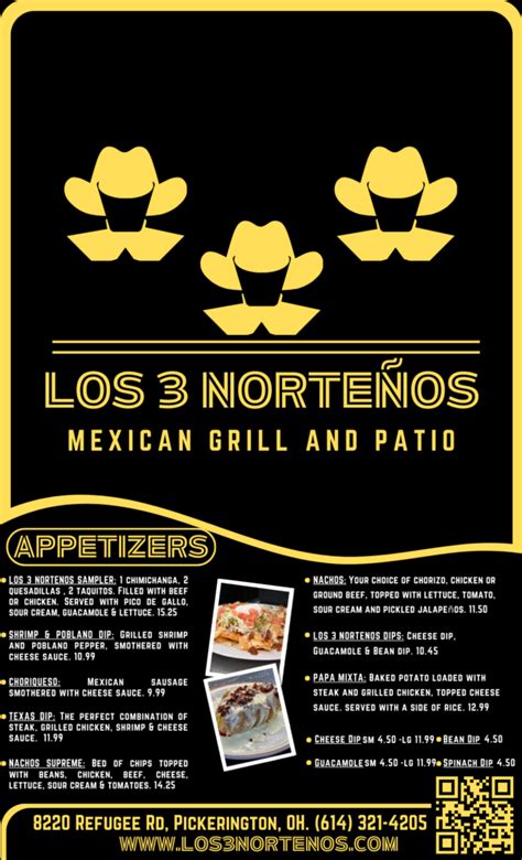 Menu Los 3 Nortenos