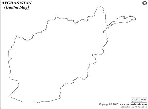 Afghanistan Map Outline | Blank Map of Afghanistan