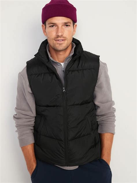 Old Navy Frost Free Water Resistant Zip Front Puffer Vest For Men