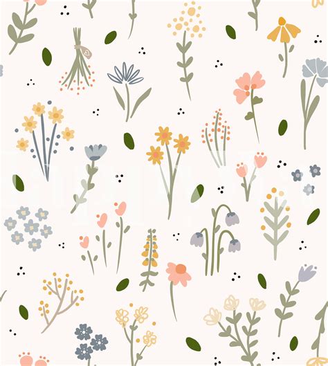 Wildflower Fields Wallpaper - happywall.com